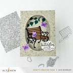 Altenew Mini Delight Garden Bench Clear Stamp and Die Set alt10656bn butterflies