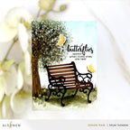 Altenew Mini Delight Garden Bench Clear Stamp and Die Set alt10656bn tree