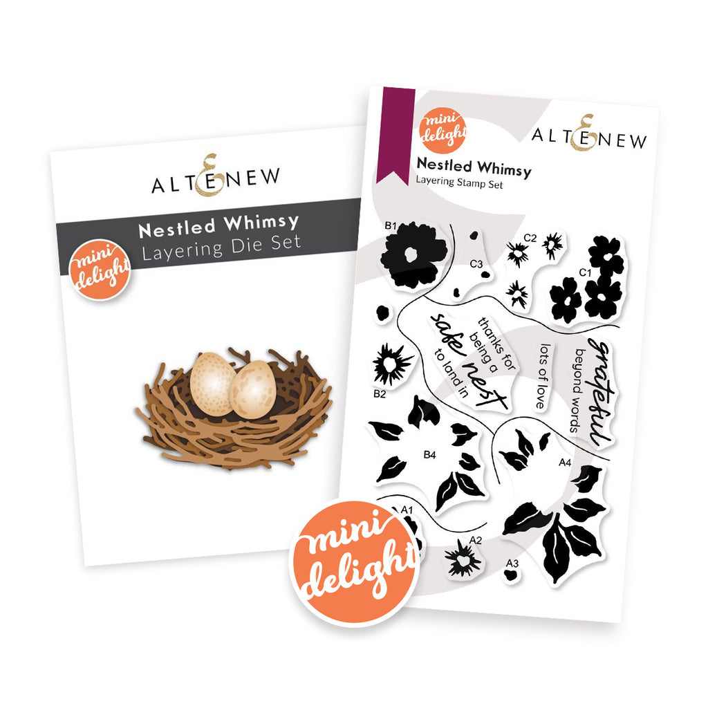 Altenew Mini Delight Nestled Whimsy Stamp and Die Set alt11133bn