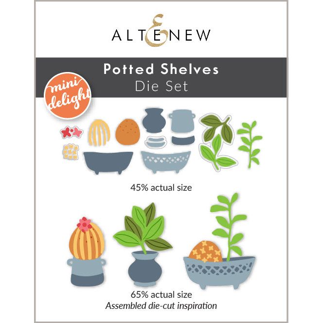 Altenew Mini Delight Potted Shelves Stamp and Die Set alt10824bn product image 2