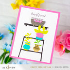Altenew Mini Delight Potted Shelves Stamp and Die Set alt10824bn thinking of you