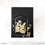 Altenew Mini Delight Regal Frame Stamp and Die Set alt10861bn gold flowers
