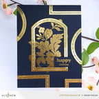 Altenew Mini Delight Regal Frame Stamp and Die Set alt10861bn happy birthday