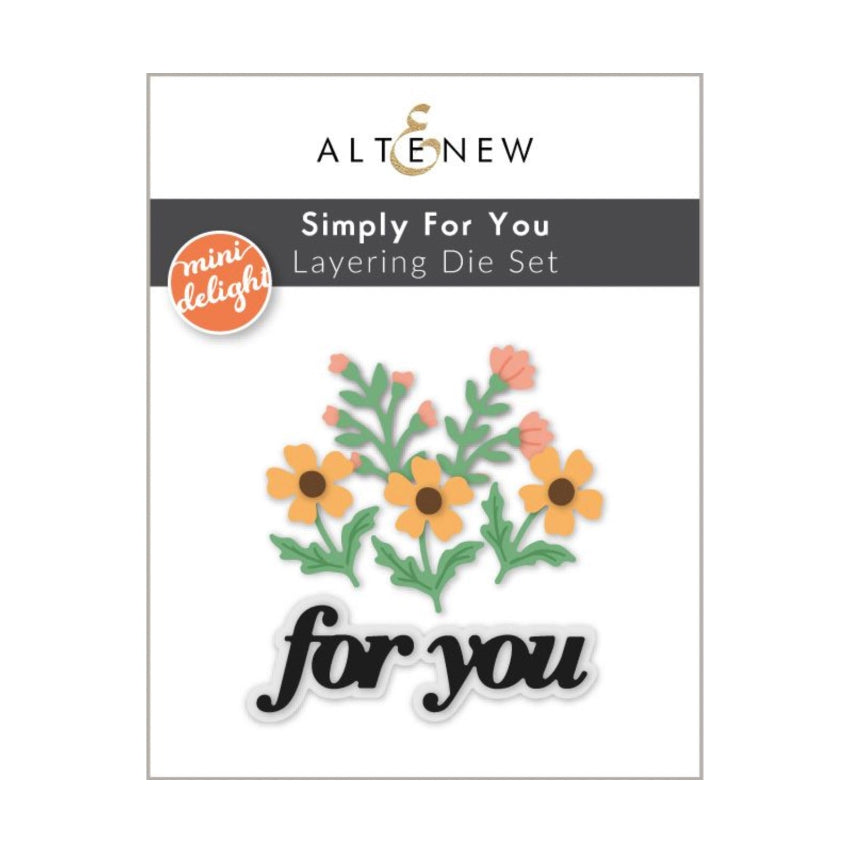 Altenew Mini Delight Simply For You Stamp and Layering Die Set alt11647bn product image 2