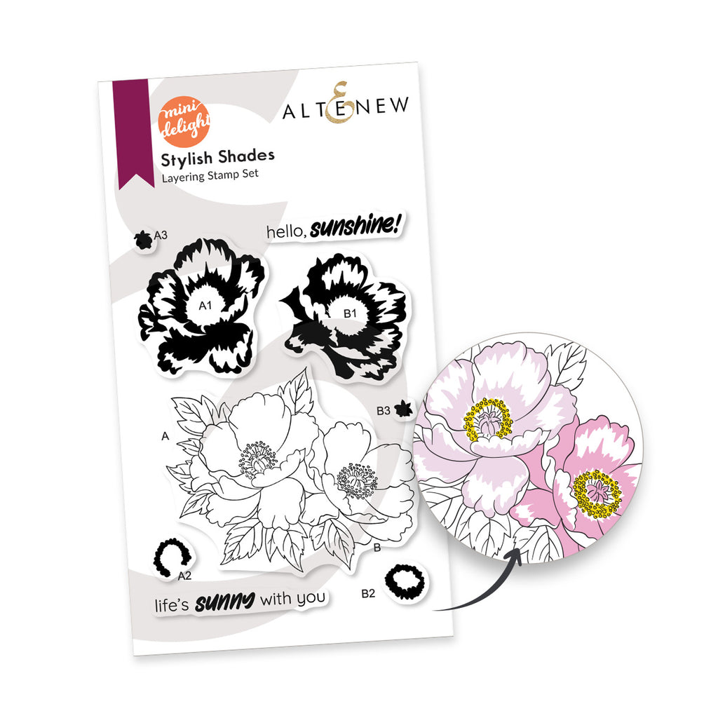 Altenew Mini Delight Stylish Shades Stamp and Die Set alt11257bn image 1