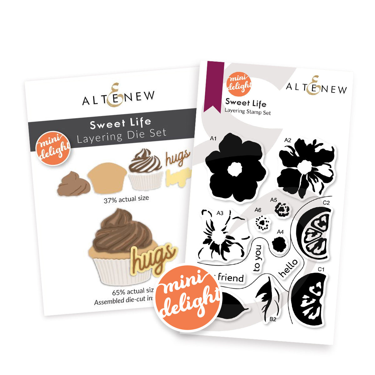 Altenew Mini Delight Sweet Life Clear Stamp and Die Set alt11060bn