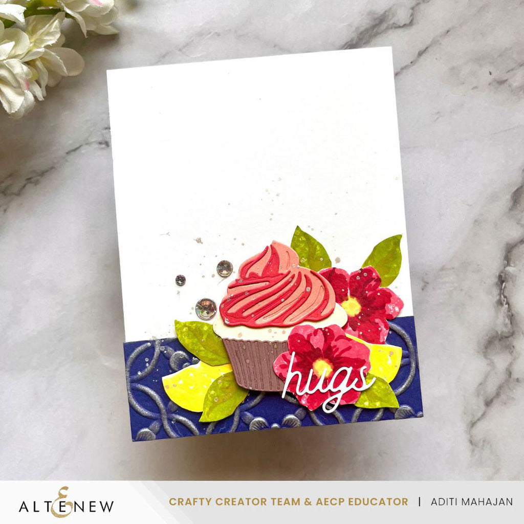 Altenew Mini Delight Sweet Life Clear Stamp and Die Set alt11060bn cupcake