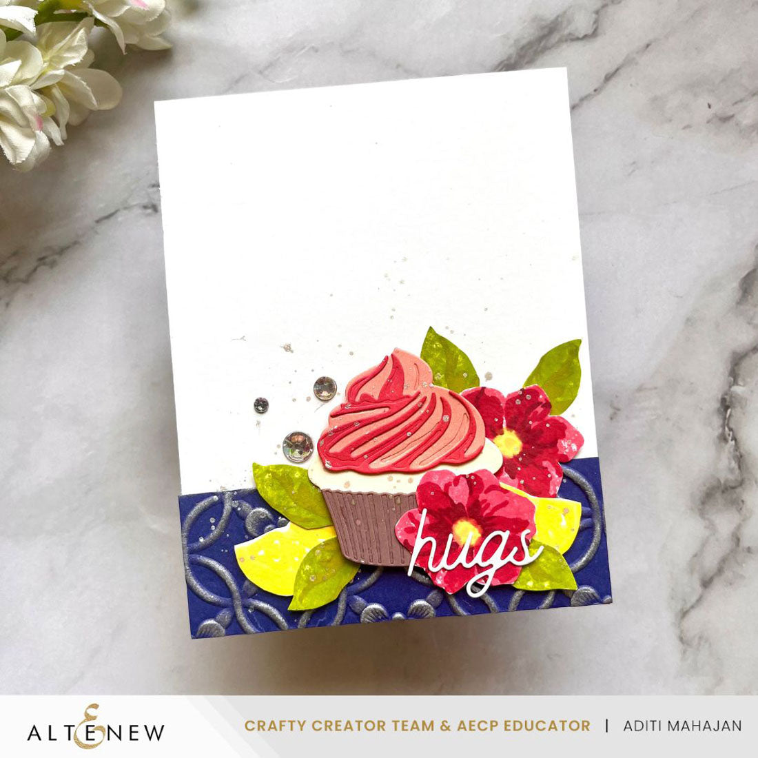 Altenew Mini Delight Sweet Life Clear Stamp and Die Set alt11060bn cupcake