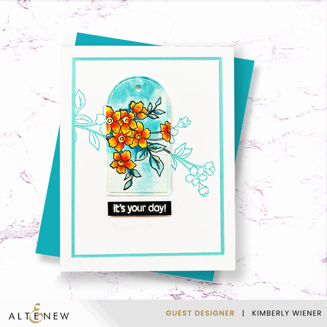 Altenew Mini Delight Time to Celebrate Stamp and Die Set alt10897bn flowers