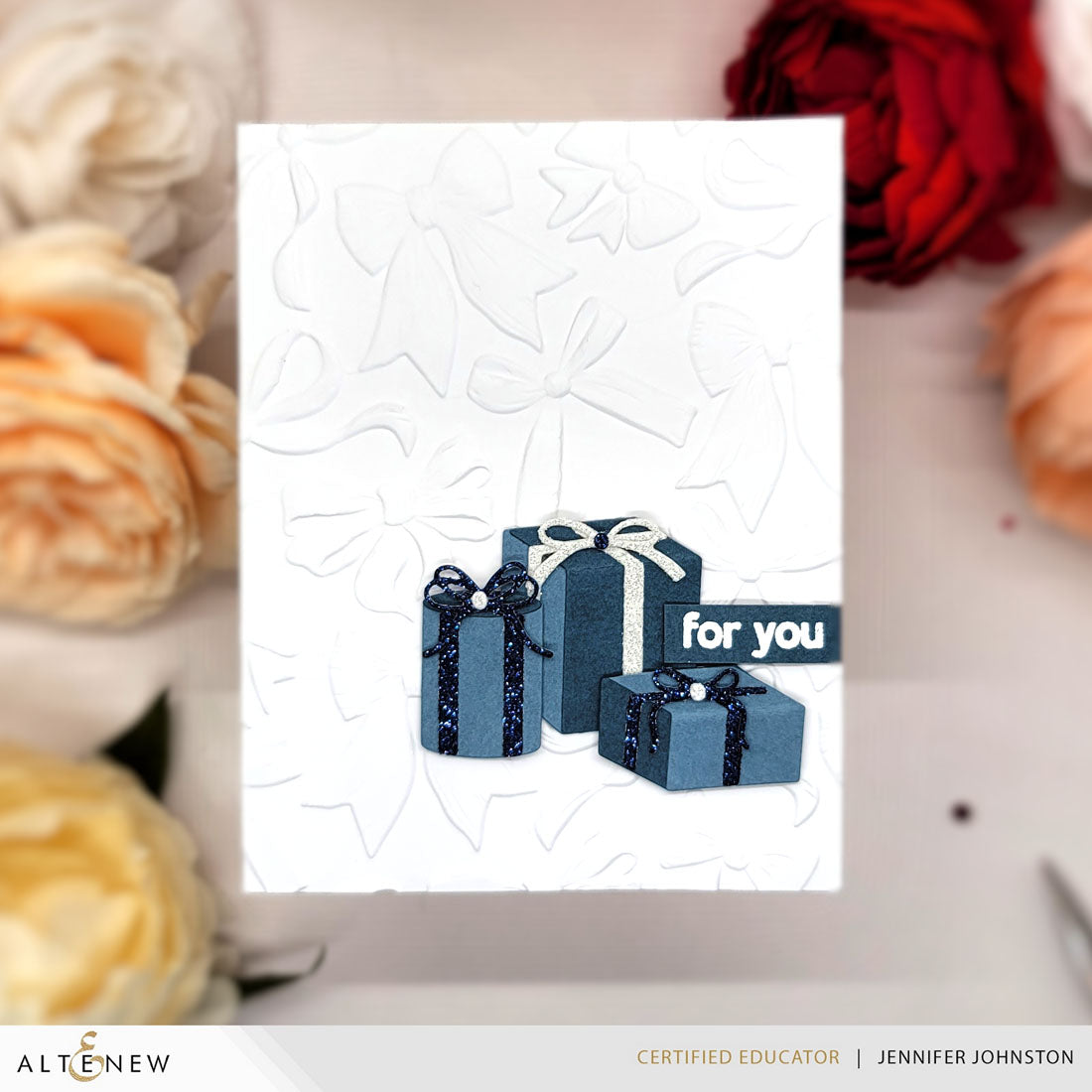 Altenew Mini Delight Time to Celebrate Stamp and Die Set alt10897bn presents