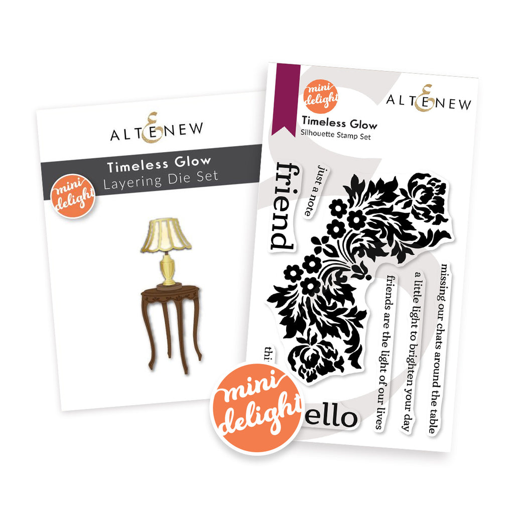 Altenew Mini Delight Timeless Glow Clear Stamp and Die Set alt11330bn