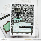 Altenew Mini Delight Timeless Glow Clear Stamp and Die Set alt11330bn hello my friend