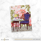 Altenew Mini Delight Timeless Glow Clear Stamp and Die Set alt11330bn purple chair