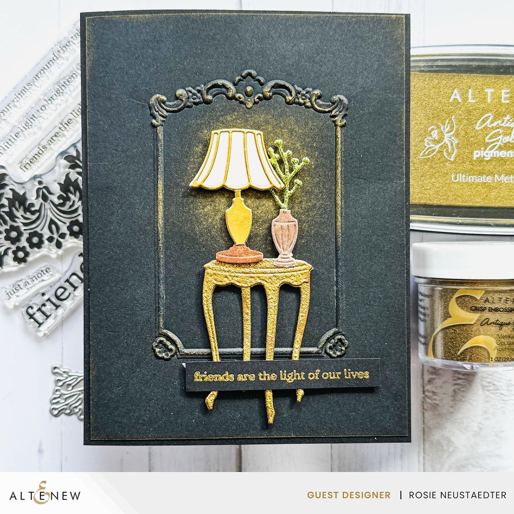 Altenew Mini Delight Timeless Glow Clear Stamp and Die Set alt11330bn shining light