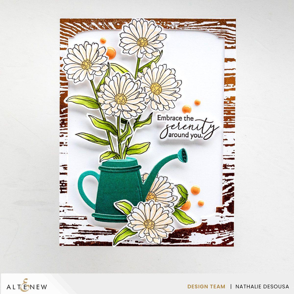 Altenew Mini Delight Watering Daisies Stamp and Die Set alt10294bn