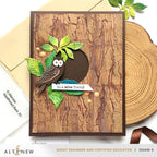 Altenew Mini Delight Woodland Wisdom Clear Stamp and Layering Die Set alt11561bn wood to a wise friend card