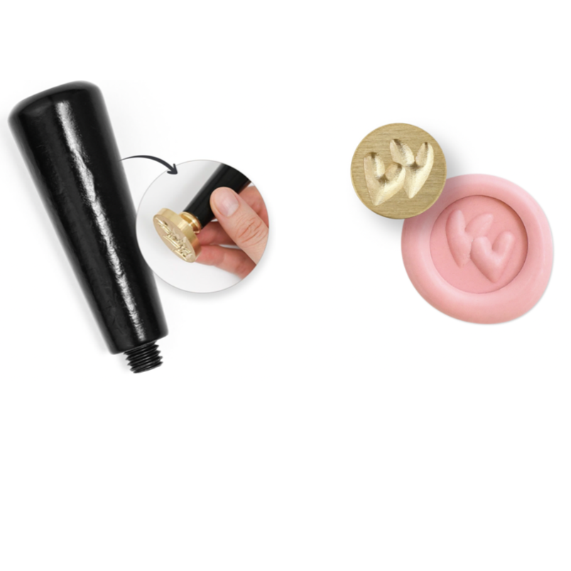 Altenew Mini Double Hearts Wax Seal Stamp and Wax Stamp Handle Set