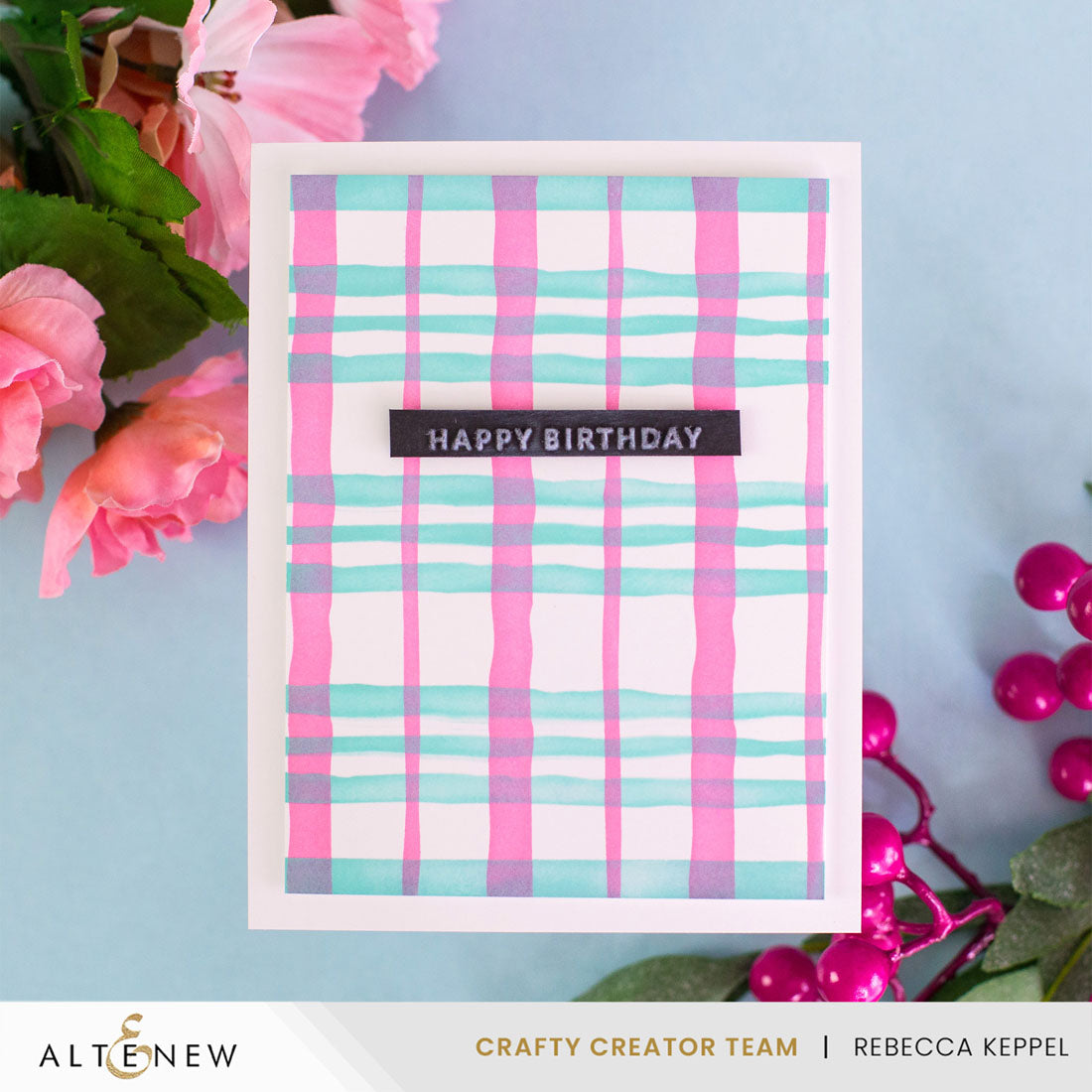 Altenew Mini Sentiments 3D Embossing Folder alt10996 happy birthday