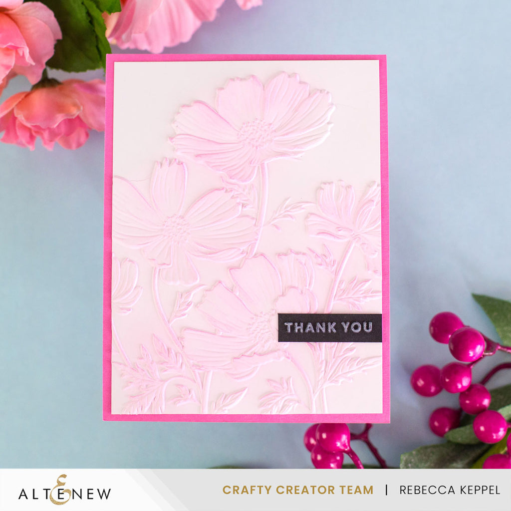 Altenew Mini Sentiments 3D Embossing Folder alt10996 thank you