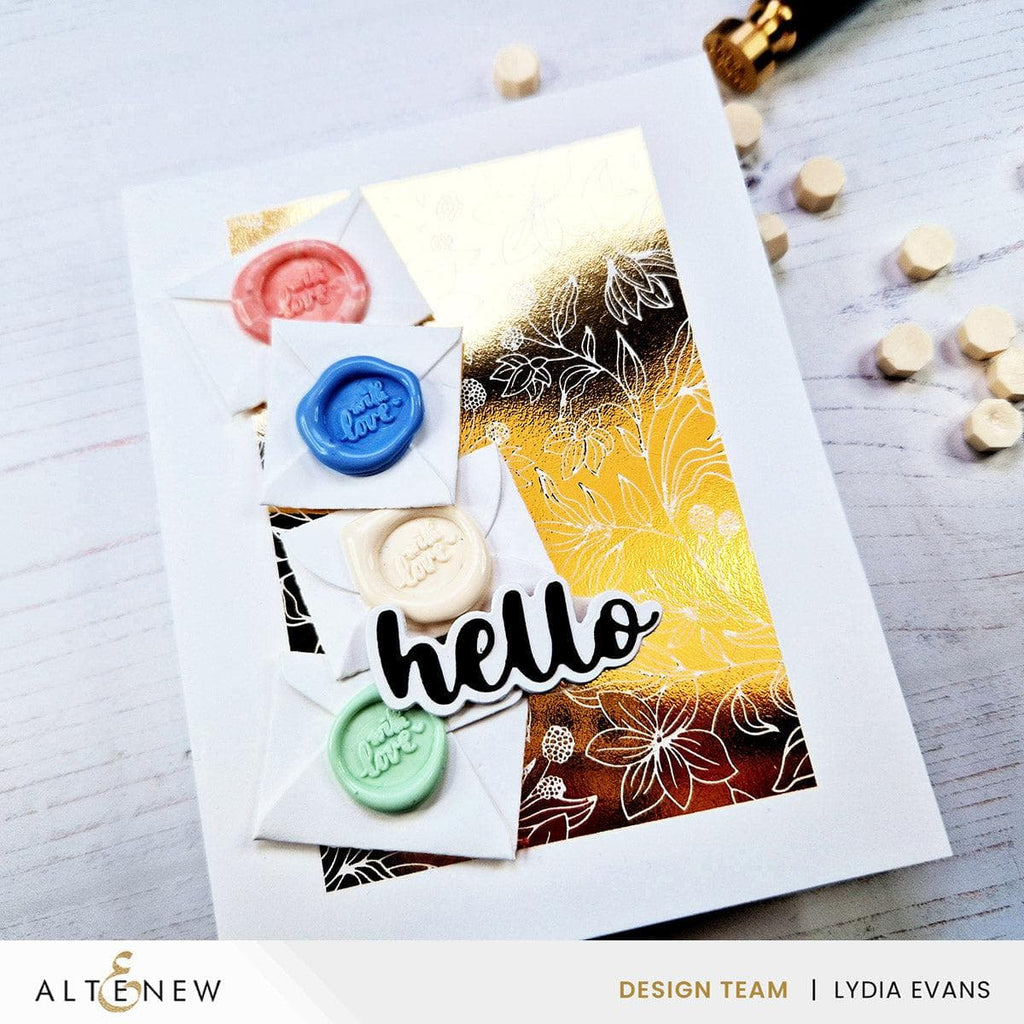 Altenew Mini With Love Wax Seal Stamp alt10708 hello