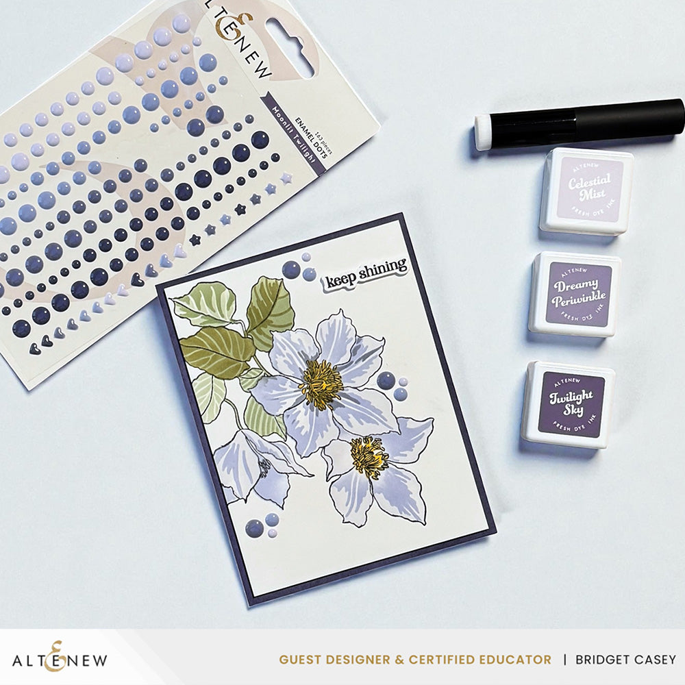Altenew Moonlit Twilight Enamel Dots alt11190 flowers