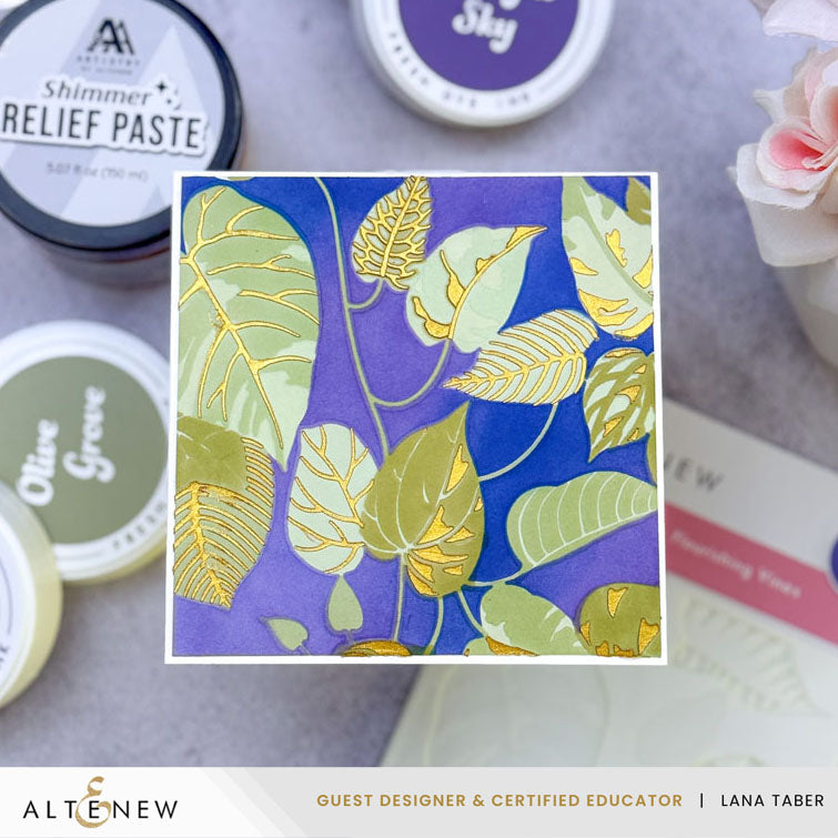 Altenew Moonlit Twilight Fresh Dye Ink Mini Cube Set alt11086 leaves