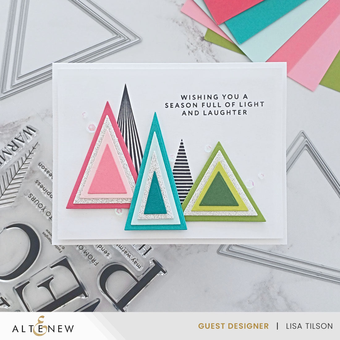 Altenew Moonstone Glitter Cardstock Pack alt10756 trees