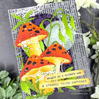 Altenew Mushroom Cottage Layering Dies alt10305 dark background card amy rysavy | color-code:ALT02