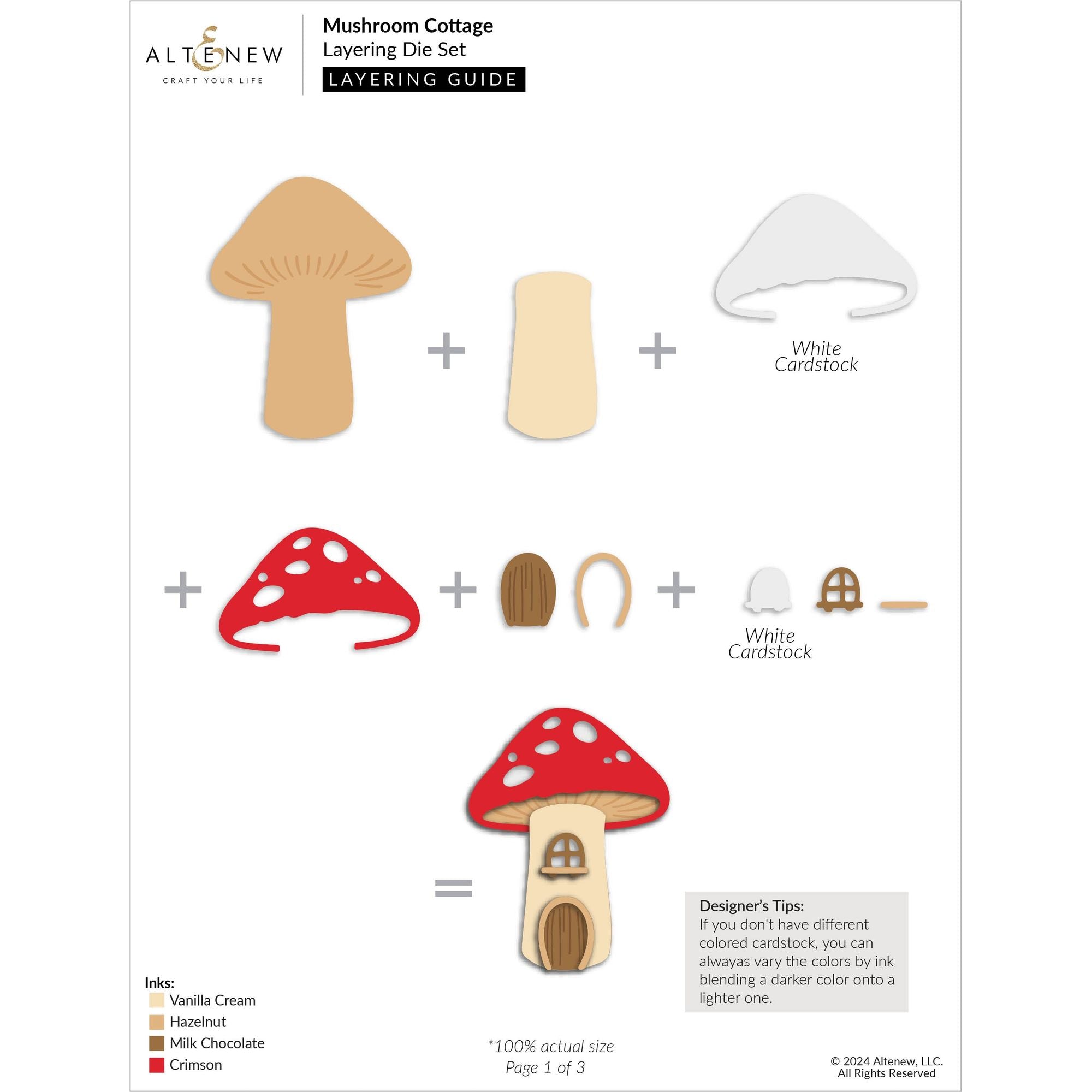 Altenew Mushroom Cottage Layering Dies alt10305