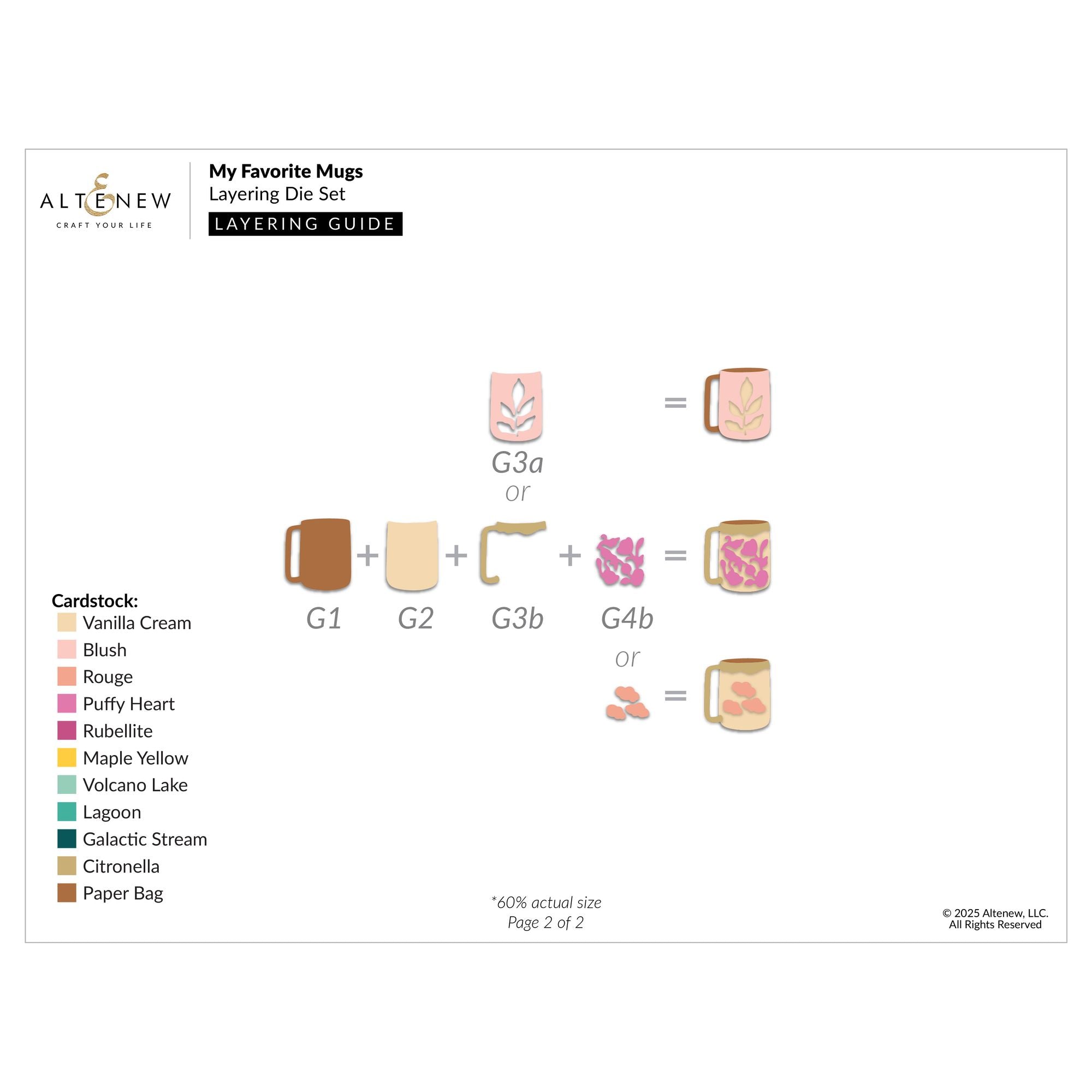 Altenew My Favorite Mugs Layering Dies alt11008 layering guide 2