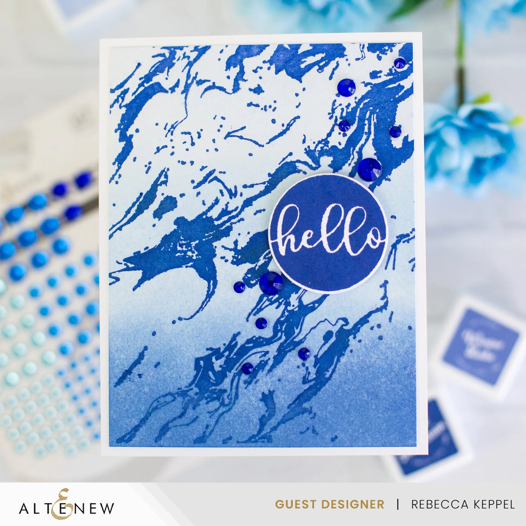 Altenew Northern Shore Fresh Dye Ink Mini Cube Ink Pad Set alt8437 hello