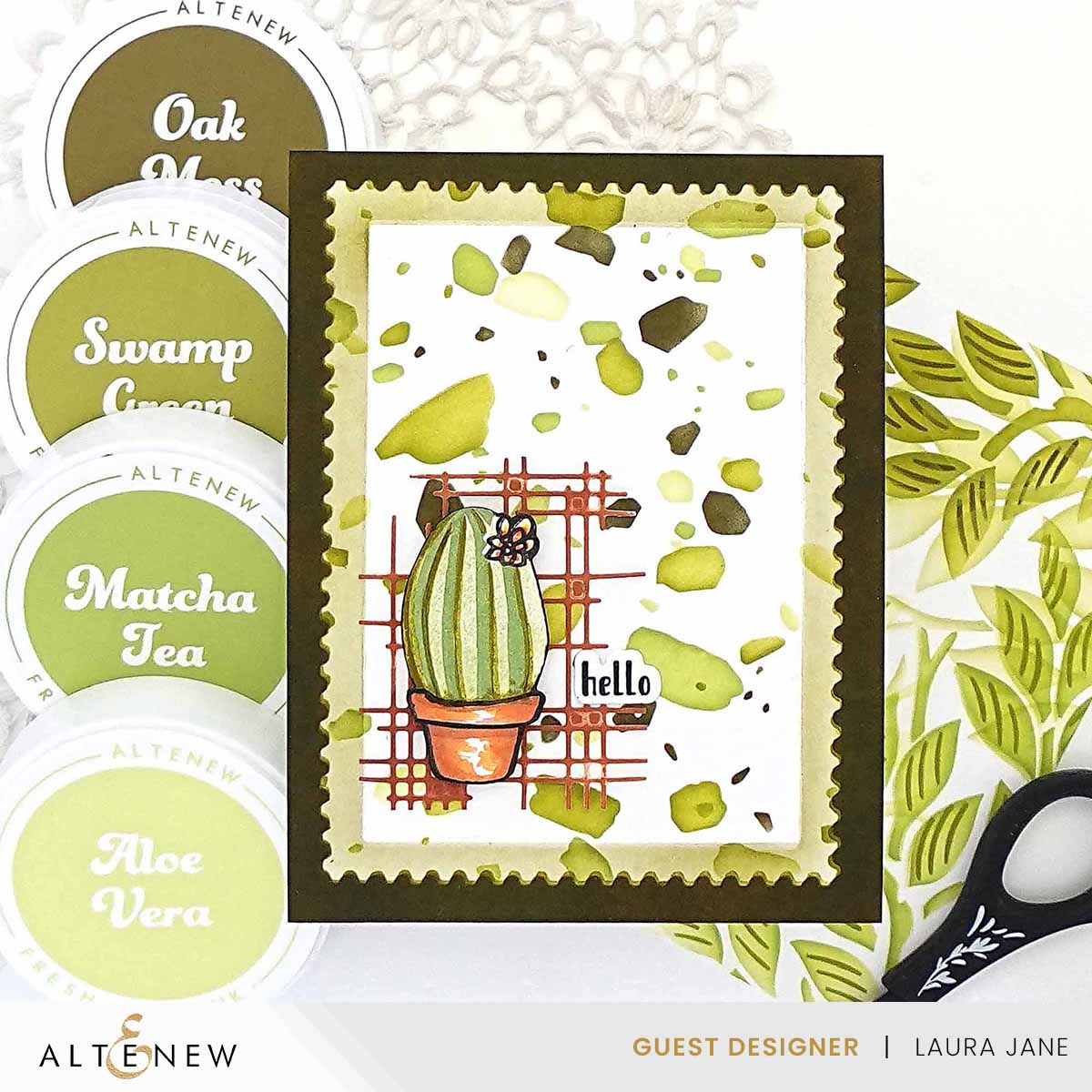 Altenew Oak Moss Fresh Dye Ink Pad alt8622 cactus
