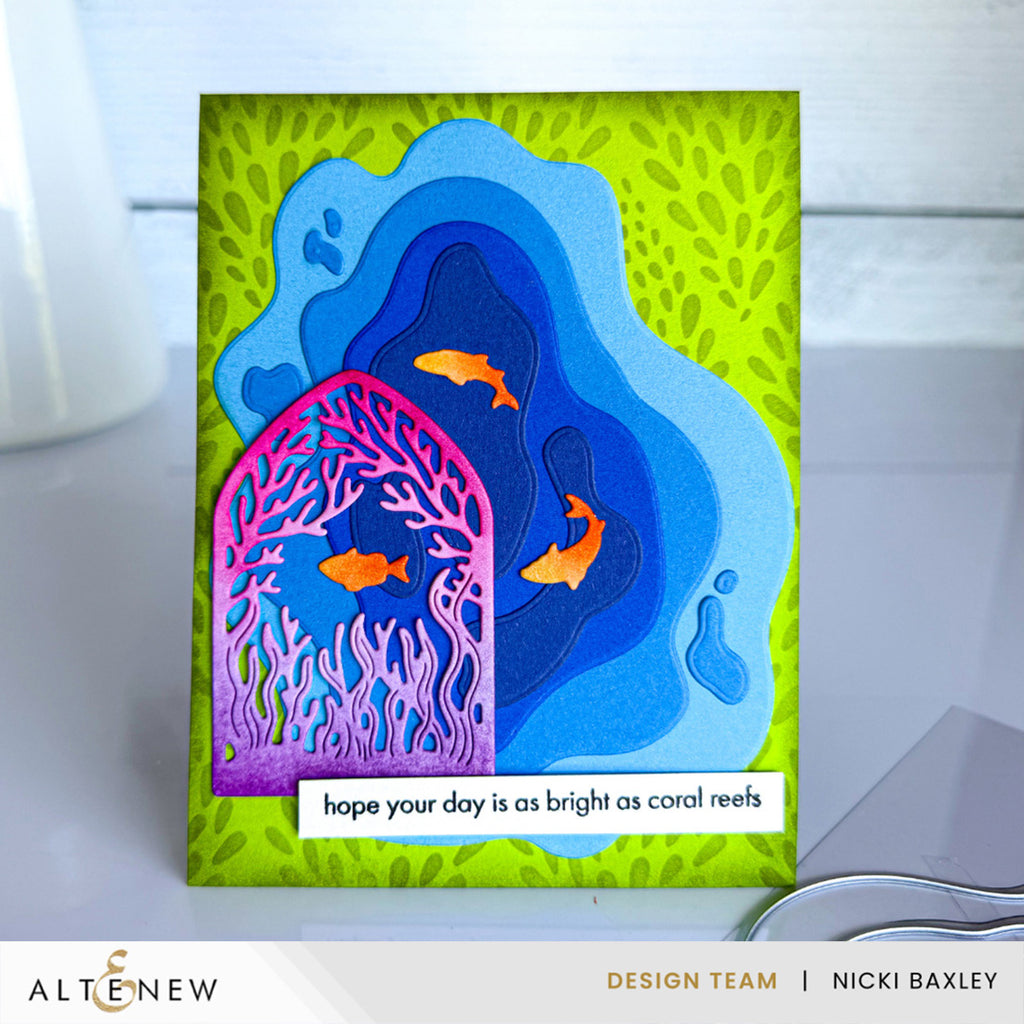 Altenew Ocean Windows Dies alt11436 gold fish