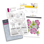 Altenew One-Go Briar Blossoms Clear Stamp, Die, Embossing Folder and Stencil Set