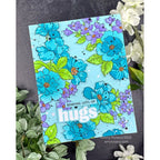 Altenew One-Go Friendship Flowers Clear Stamp Die and Stencil Set blue flowers | color-code:ALT01