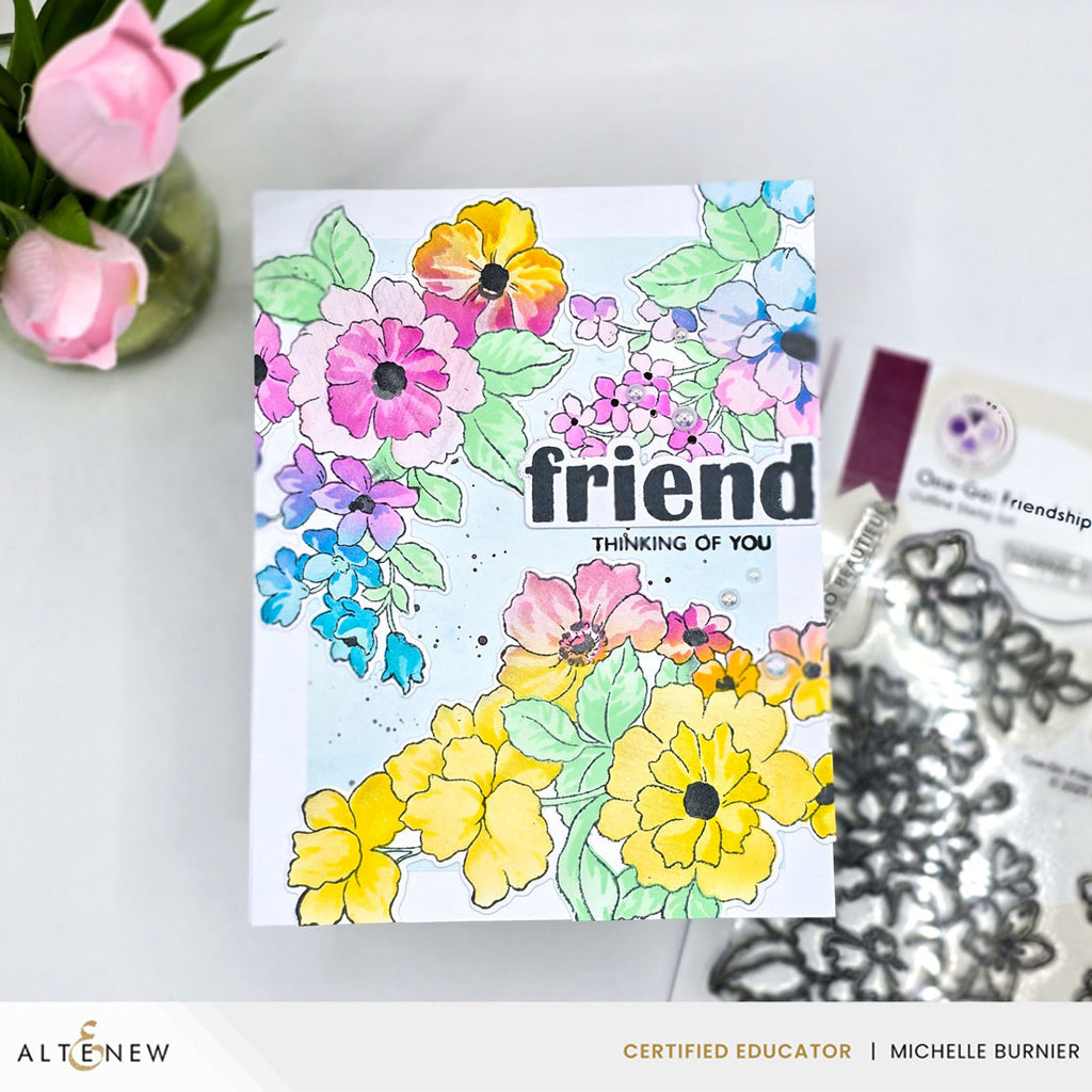 Altenew One-Go Friendship Flowers Dies alt10725 lots of blooms