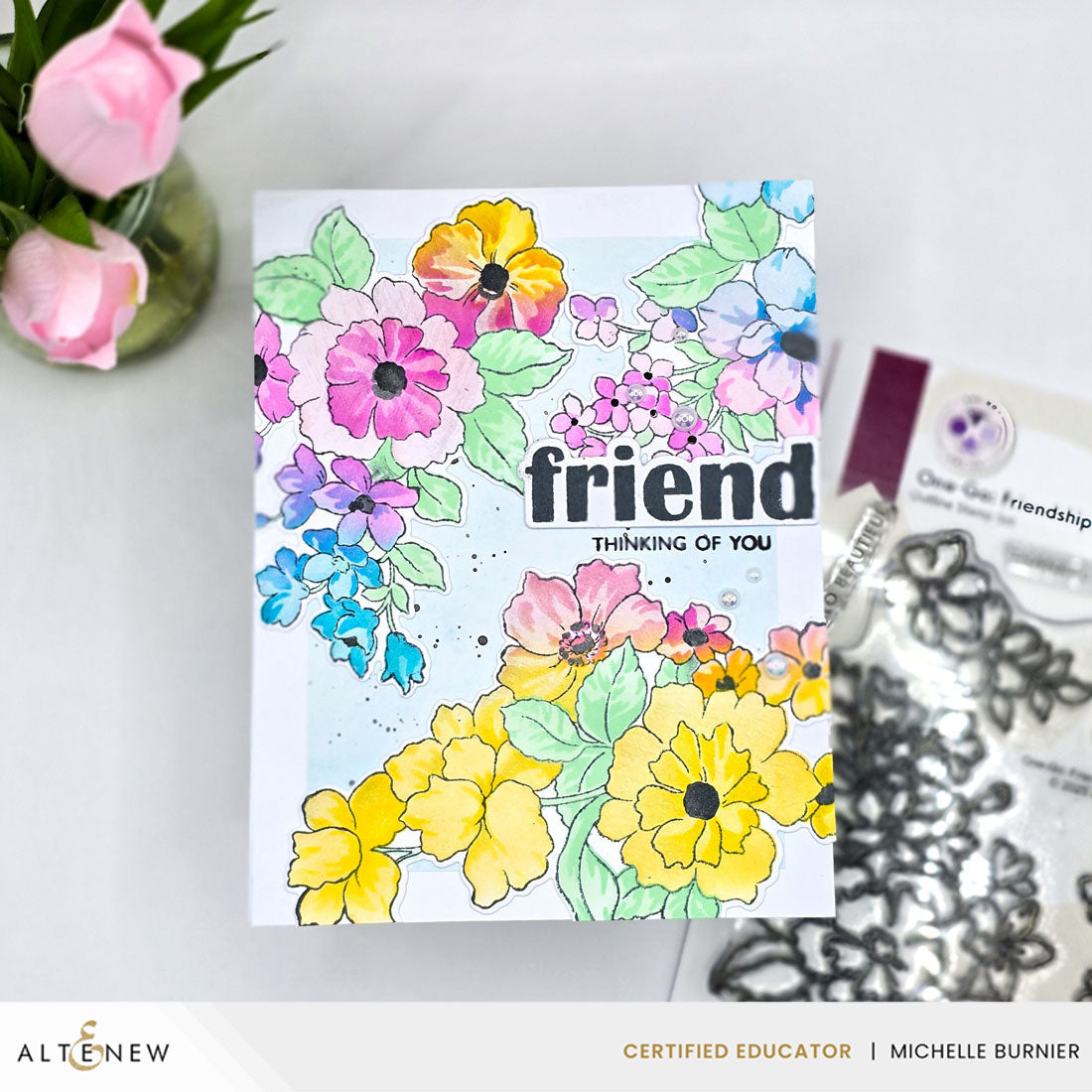 Altenew One-Go Friendship Flowers Dies alt10725 lots of blooms