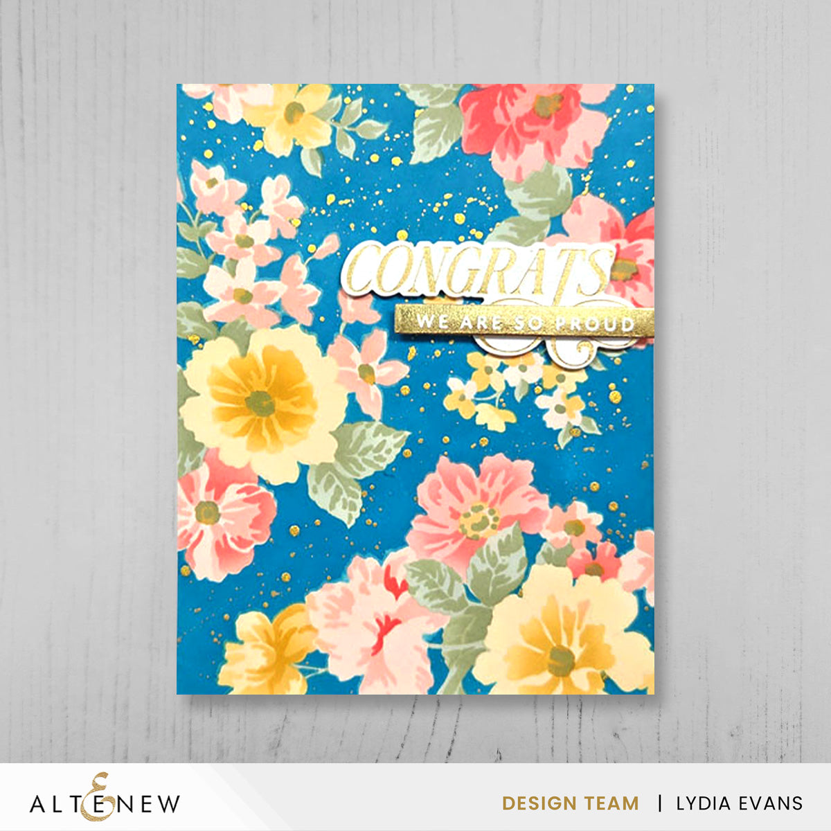 Altenew One-Go Friendship Flowers Layering Stencils alt10724 congrats