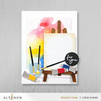 Altenew One-Go Solid Circular Sentiments Press Plate alt11383 for you art studio card