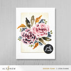 Altenew One-Go Solid Circular Sentiments Press Plate alt11383 just a note card