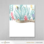 Altenew One-Go Solid Sentiment Banners Clear Stamp Die and Press Plate Set sending love