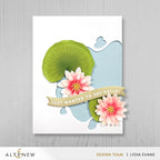 Altenew One-Go Solid Sentiment Banners Clear Stamps alt11437 lily pads