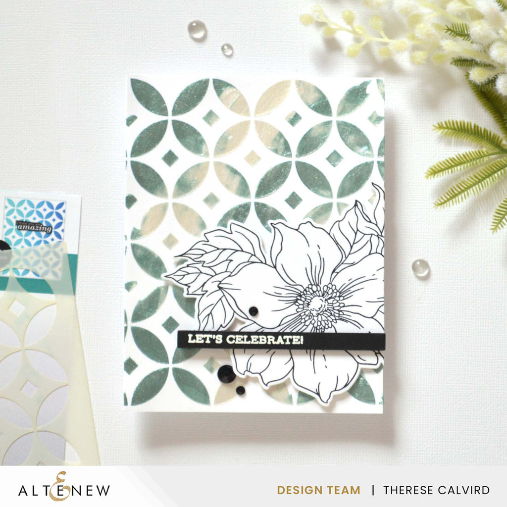 Altenew One-Go Solid Sentiment Strips 2 Press Plate alt10797 flower