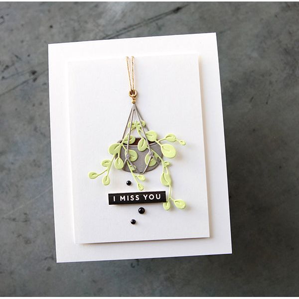 Altenew One-Go Solid Sentiment Strips Press Plate alt10478 miss you | color-code:ALT01