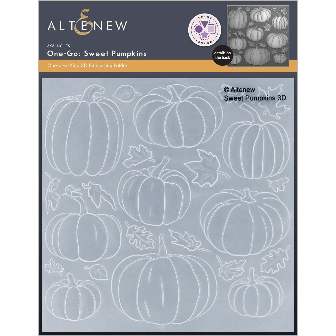 Altenew One-Go Sweet Pumpkins 3D Embossing Folder alt10442