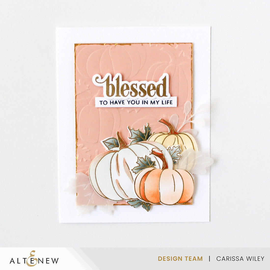 Altenew One-Go Sweet Pumpkins 3D Embossing Folder alt10442 blessed