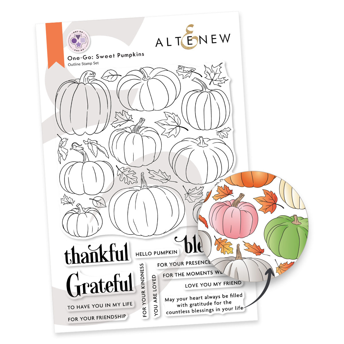 Altenew One-Go Sweet Pumpkins Clear Stamps alt10439