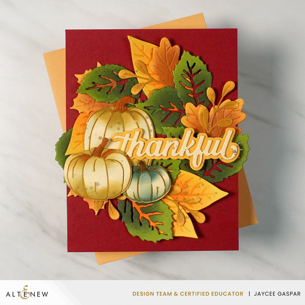 Altenew One-Go Sweet Pumpkins Simple Coloring Stencils alt10441 thankful