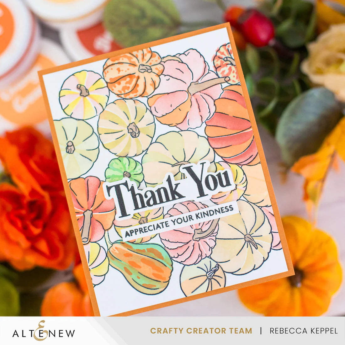 Altenew Orange Cream Fresh Dye Ink Pad alt8500 thank you