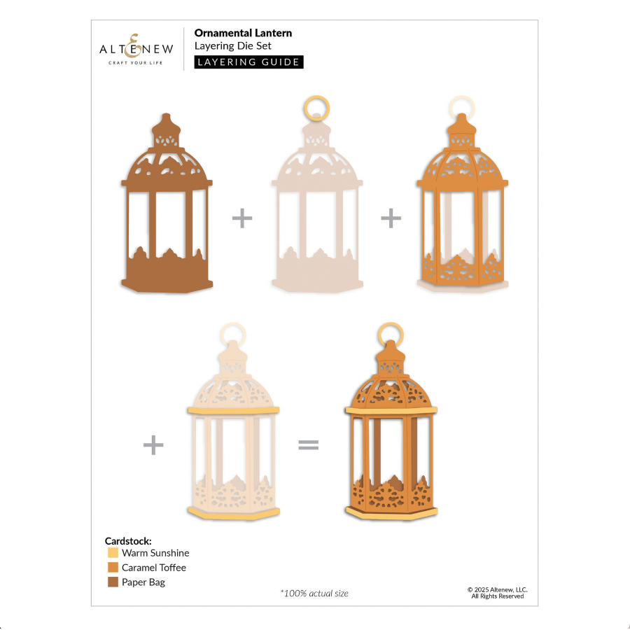 Altenew Ornamental Lantern Layering Dies alt10726 layering guide